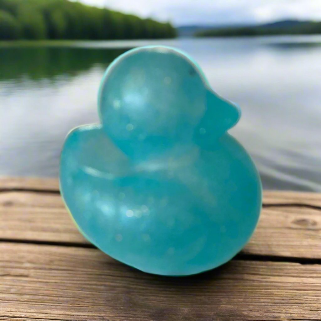 Glitter Turquoise Rubber Duck