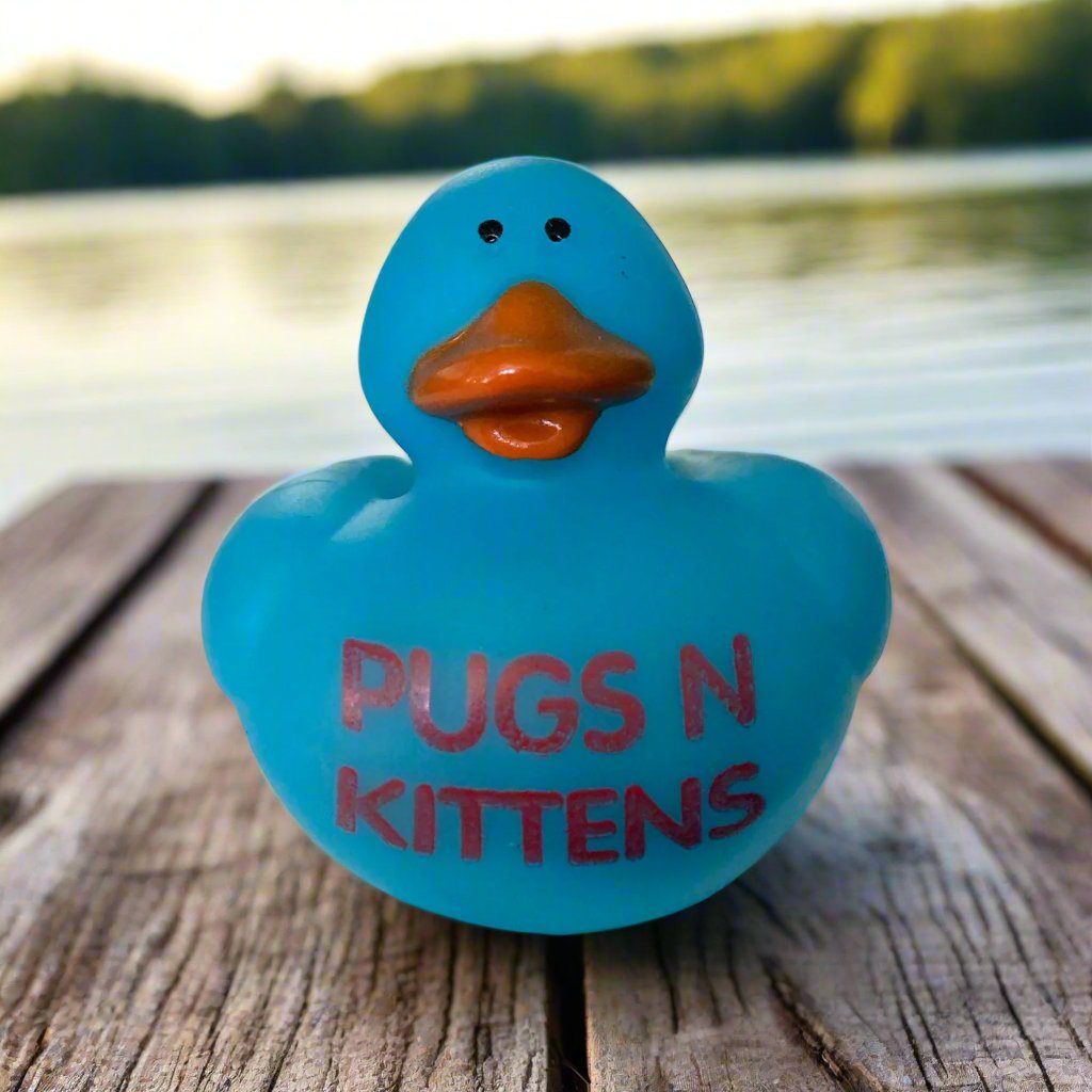 Pugs and Kittens Rubber Duck