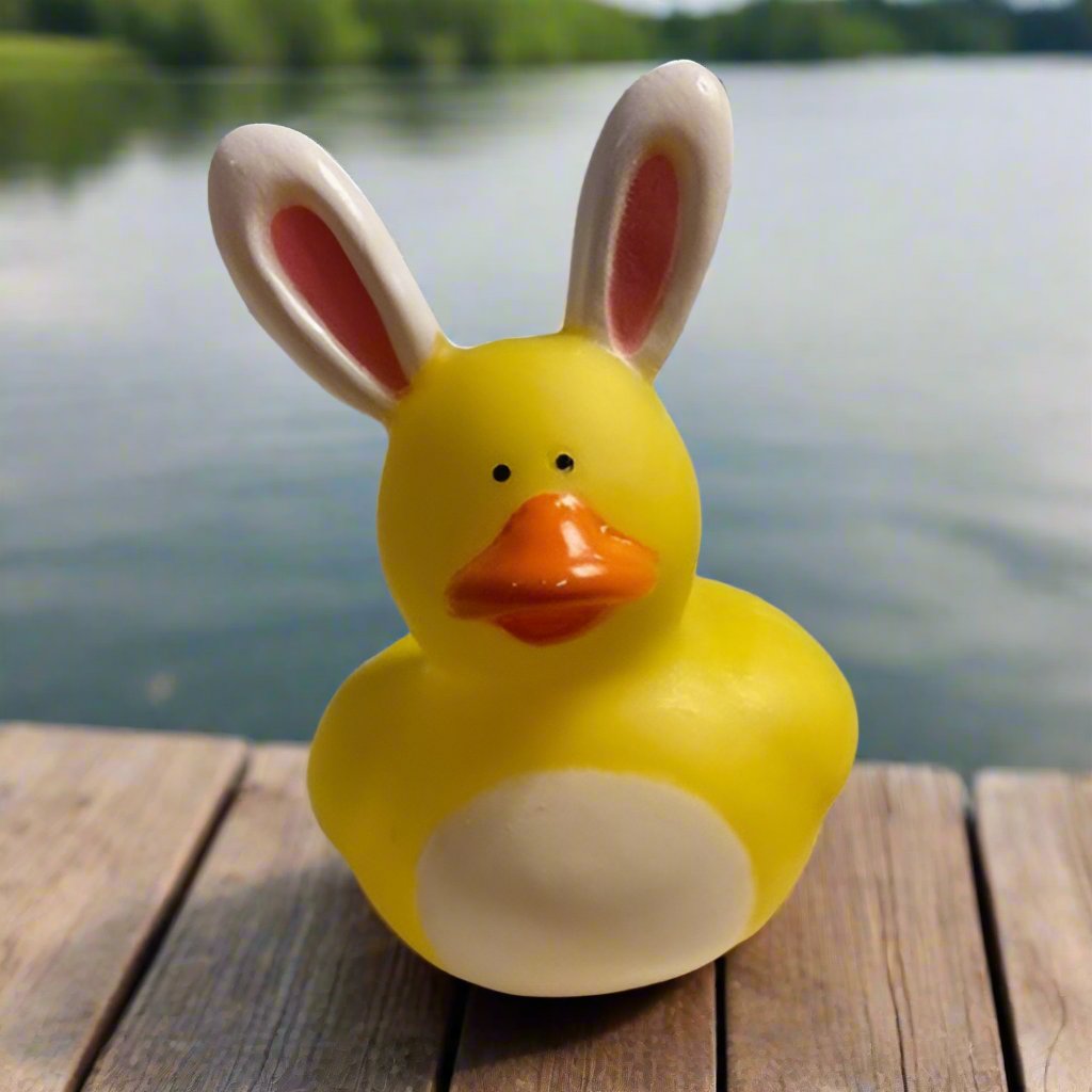 Easter Bunny White Ear Rubber Duck