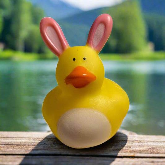 Easter Bunny Pink Ear Rubber Duck