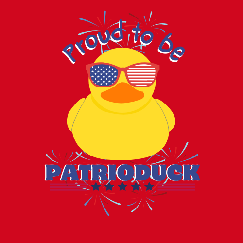 Youth Proud to be Patrioduck, Rubber Duck, Ducking, Patriotic Tshirt, Americana Tee, 4th of July, Summer Tshirt