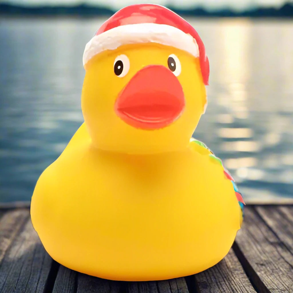 Candy Cane Santa Rubber Duck