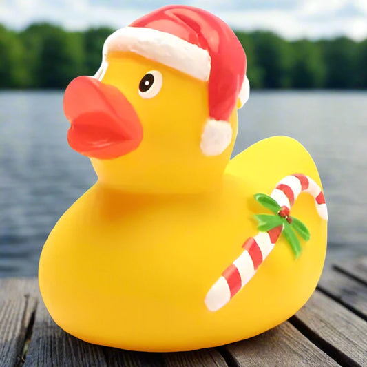 Candy Cane Santa Rubber Duck