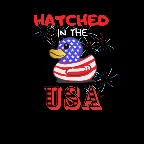 Hatched in the USA Bodysuit, Rubber Ducky, Ducking, Baby Shower, 4th of July, Gender Reveal