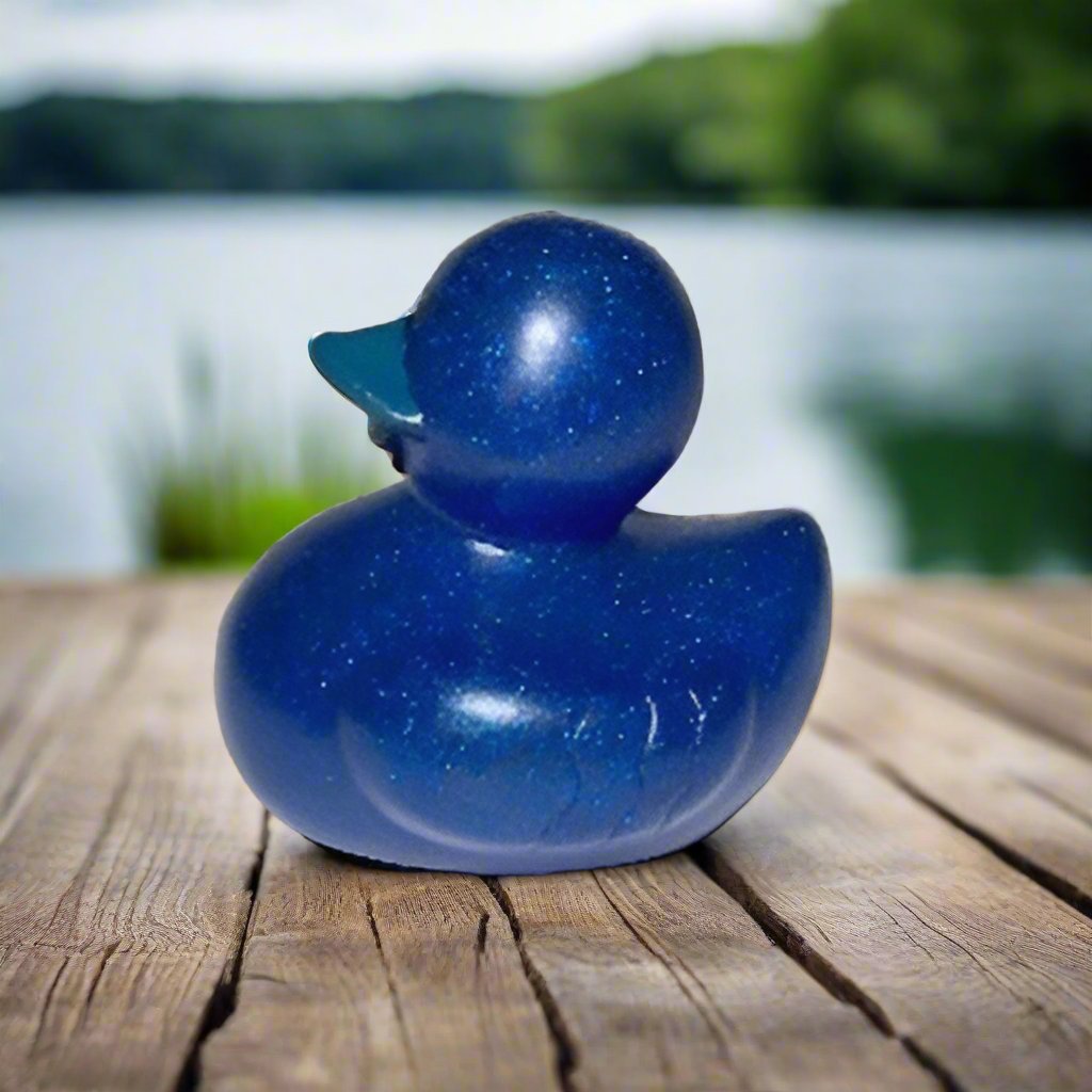 Glitter Blue Rubber Duck