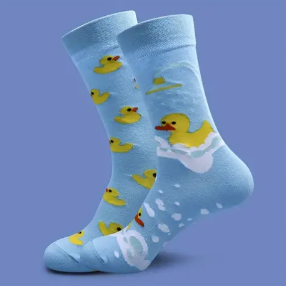 Rubber Duck Socks Bath Tub Adult size US 6-10