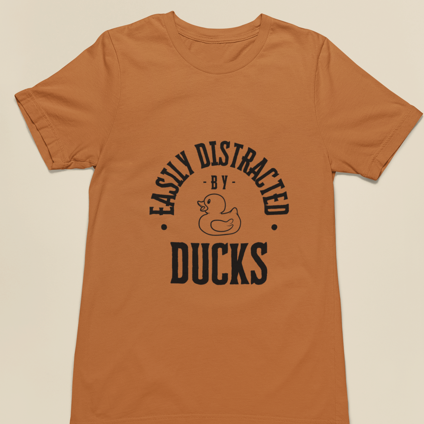 Easily Distracted By Ducks Adult Unisex Tee, Rubber Ducks, Ducking