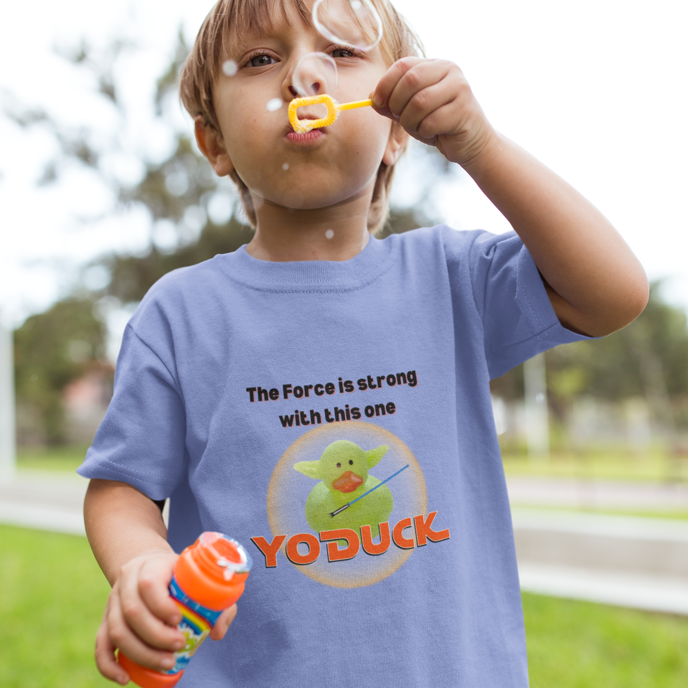 Force is Strong with this one Yoduck Toddler Short Sleeve Tee 2T - 5T