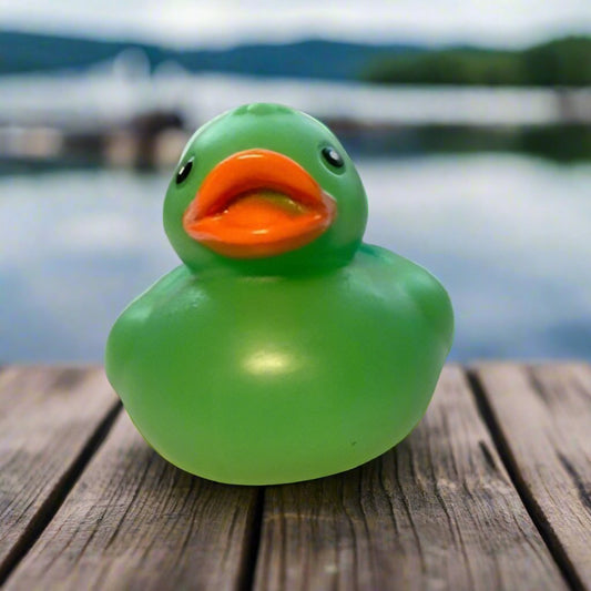 Singing Green Rubber Duck