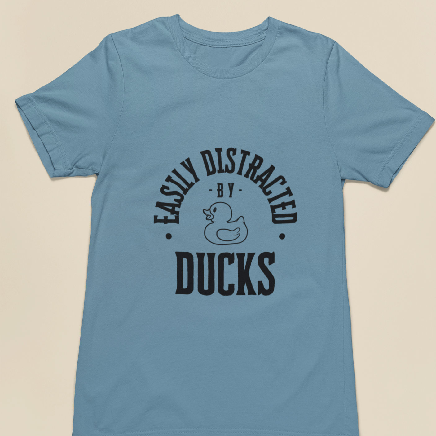 Easily Distracted By Ducks Adult Unisex Tee, Rubber Ducks, Ducking