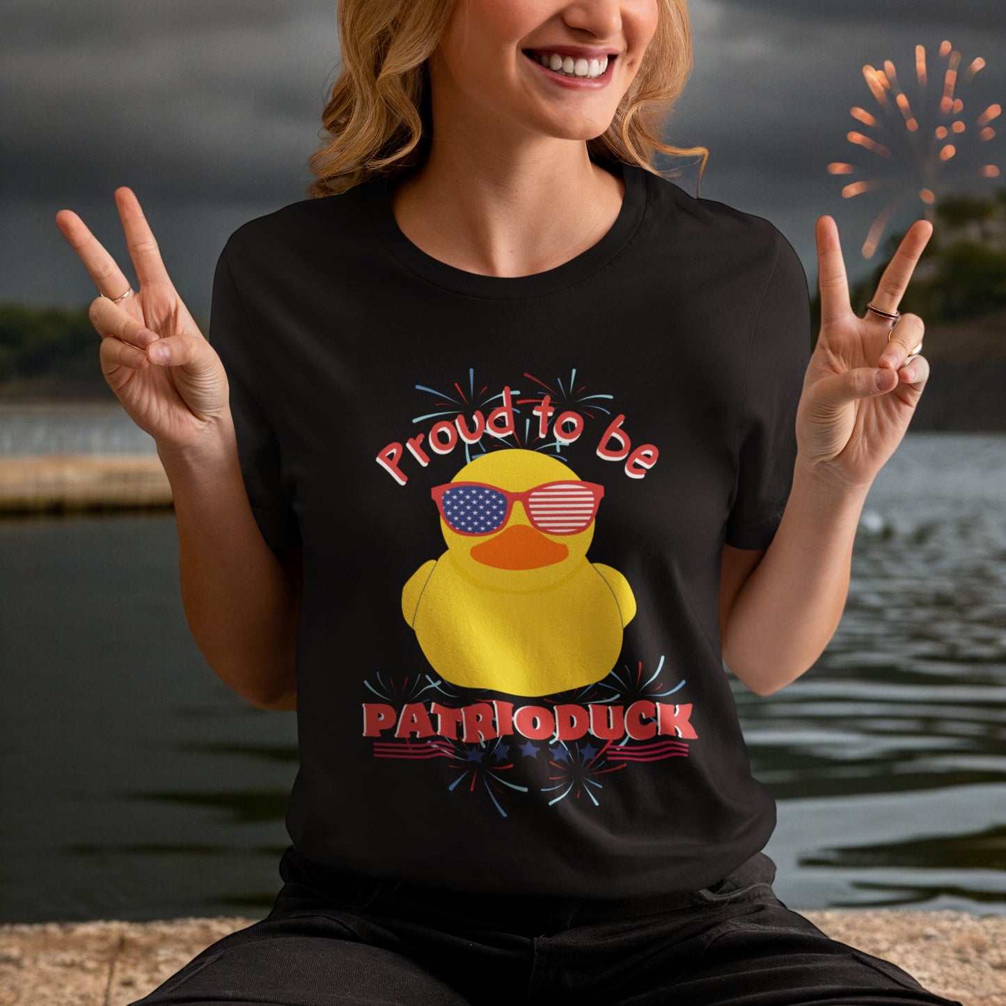 Proud to be Patrioduck, Adult Tee, Rubber Duck, Ducking, Patriotic Tshirt, Americana Tee, 4th of July, Summer Tshirt