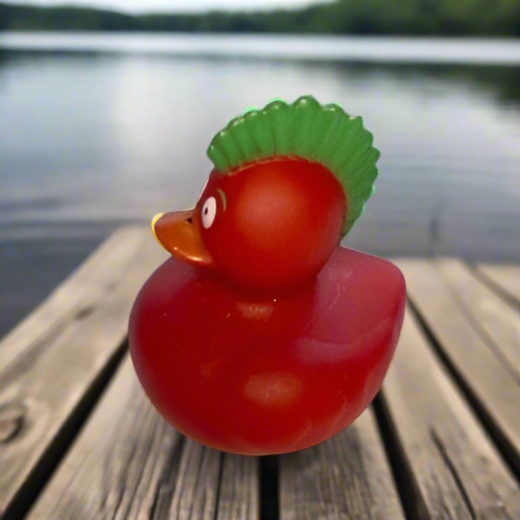 Mohawk Green Rubber Duck