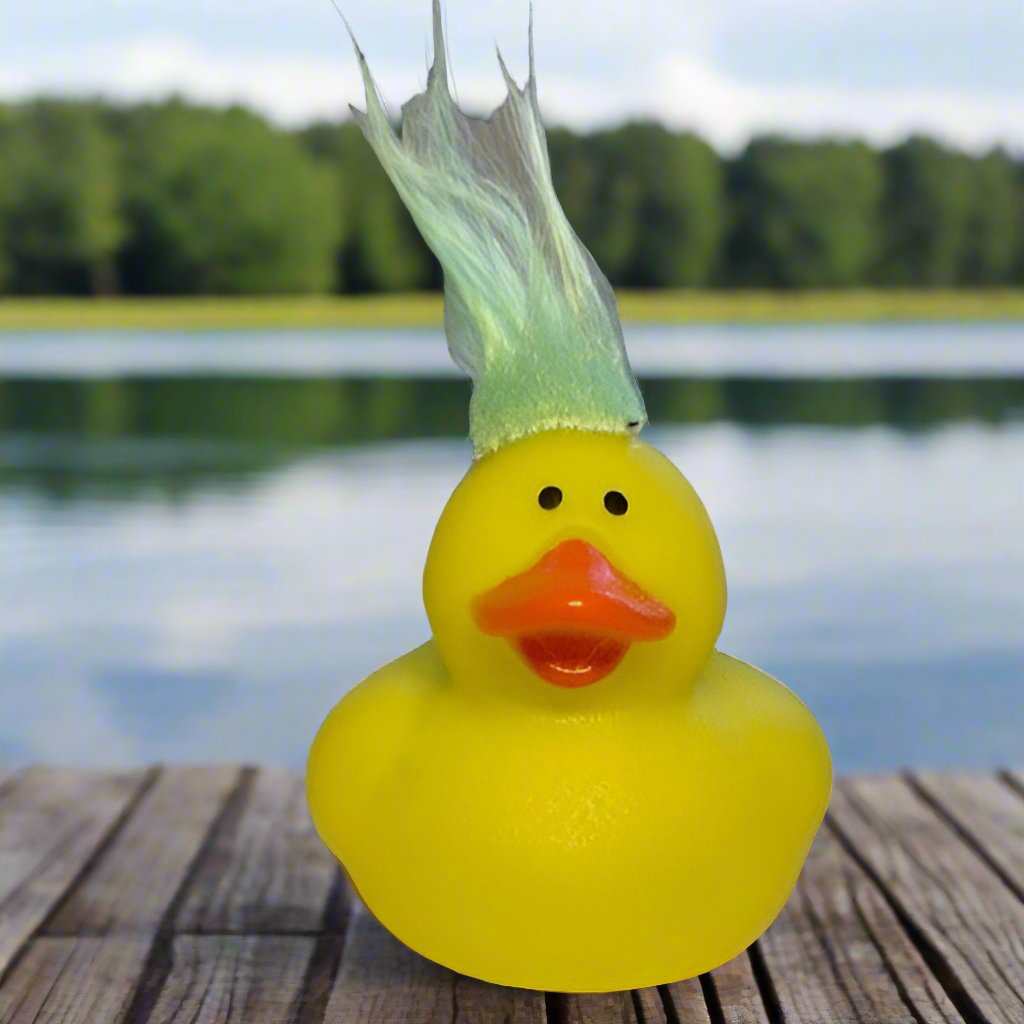 Troll Hair Yellow Rubber Duck