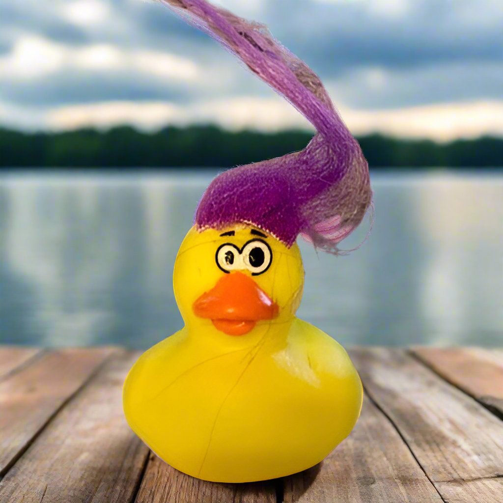 Crazy Eyed Comb Over Yellow Rubber Duck