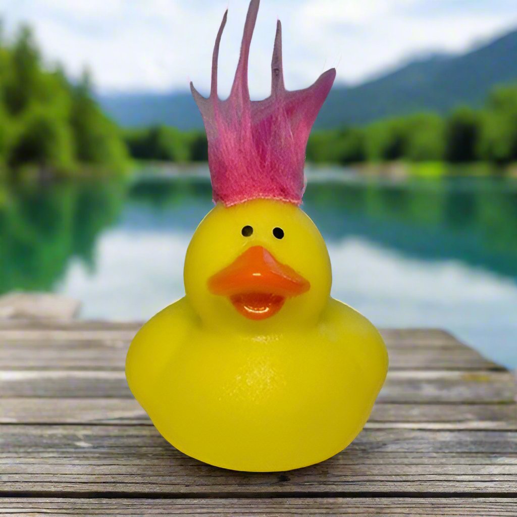 Troll Hair Yellow Rubber Duck