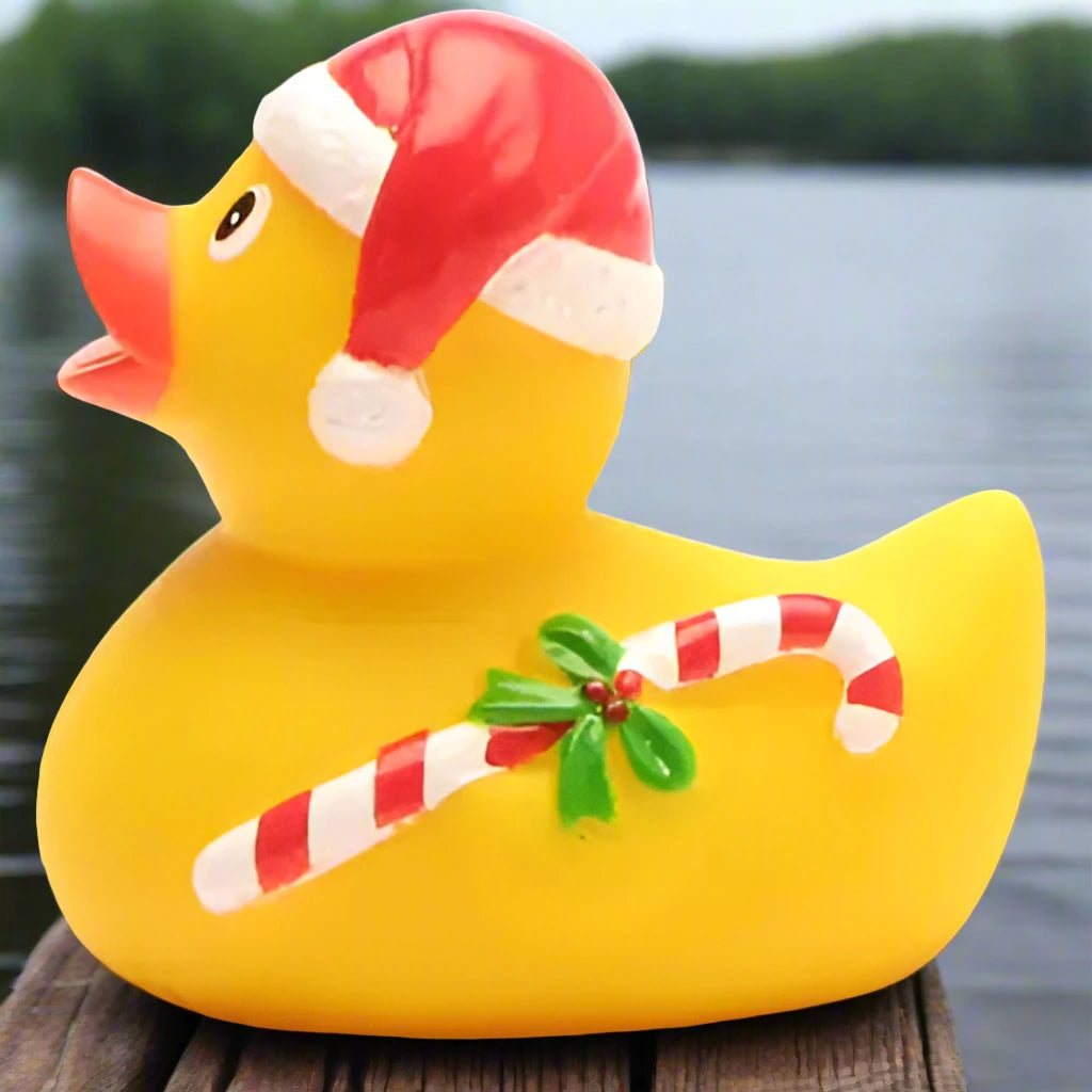 Candy Cane Santa Rubber Duck