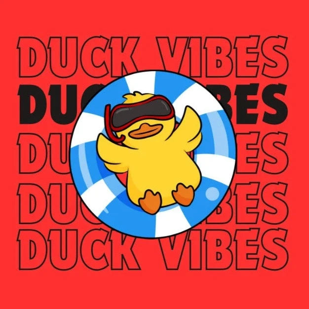 Duck Vibes Youth Unisex Tee - Rubber Duck t-shirt - Rubber Ducky - Summer Tee