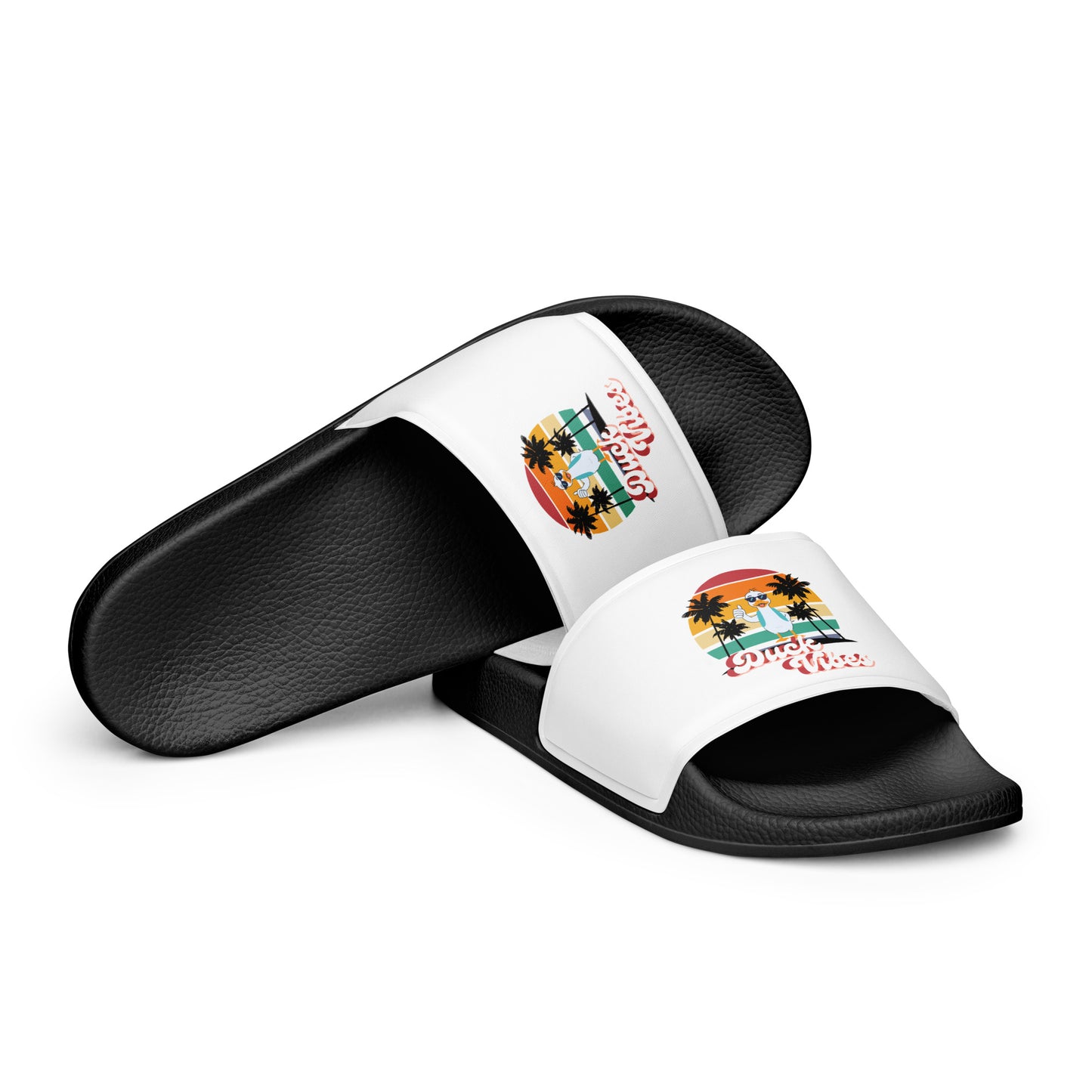 Duck Vibes Men’s slides, Rubber Duck, Ducky, Ducking, Summer Vibes, Beachwear