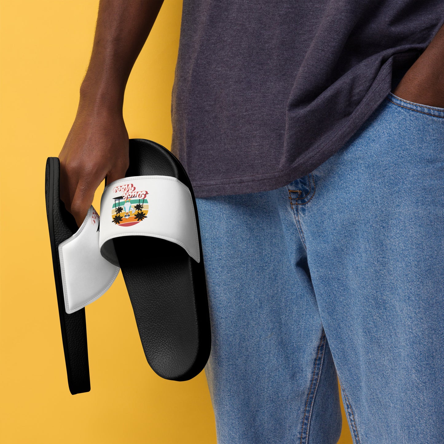 Duck Vibes Men’s slides, Rubber Duck, Ducky, Ducking, Summer Vibes, Beachwear