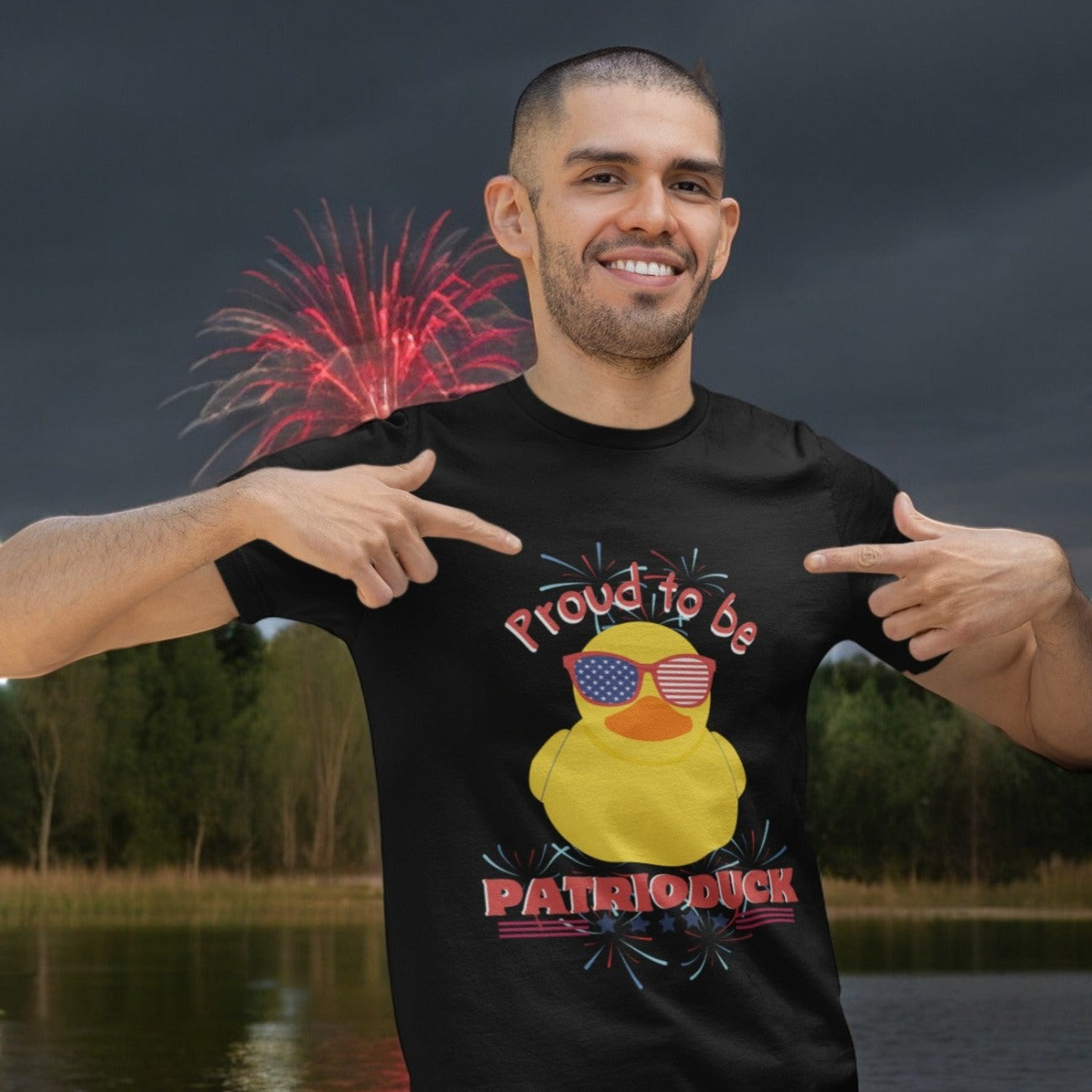 Proud to be Patrioduck, Adult Tee, Rubber Duck, Ducking, Patriotic Tshirt, Americana Tee, 4th of July, Summer Tshirt