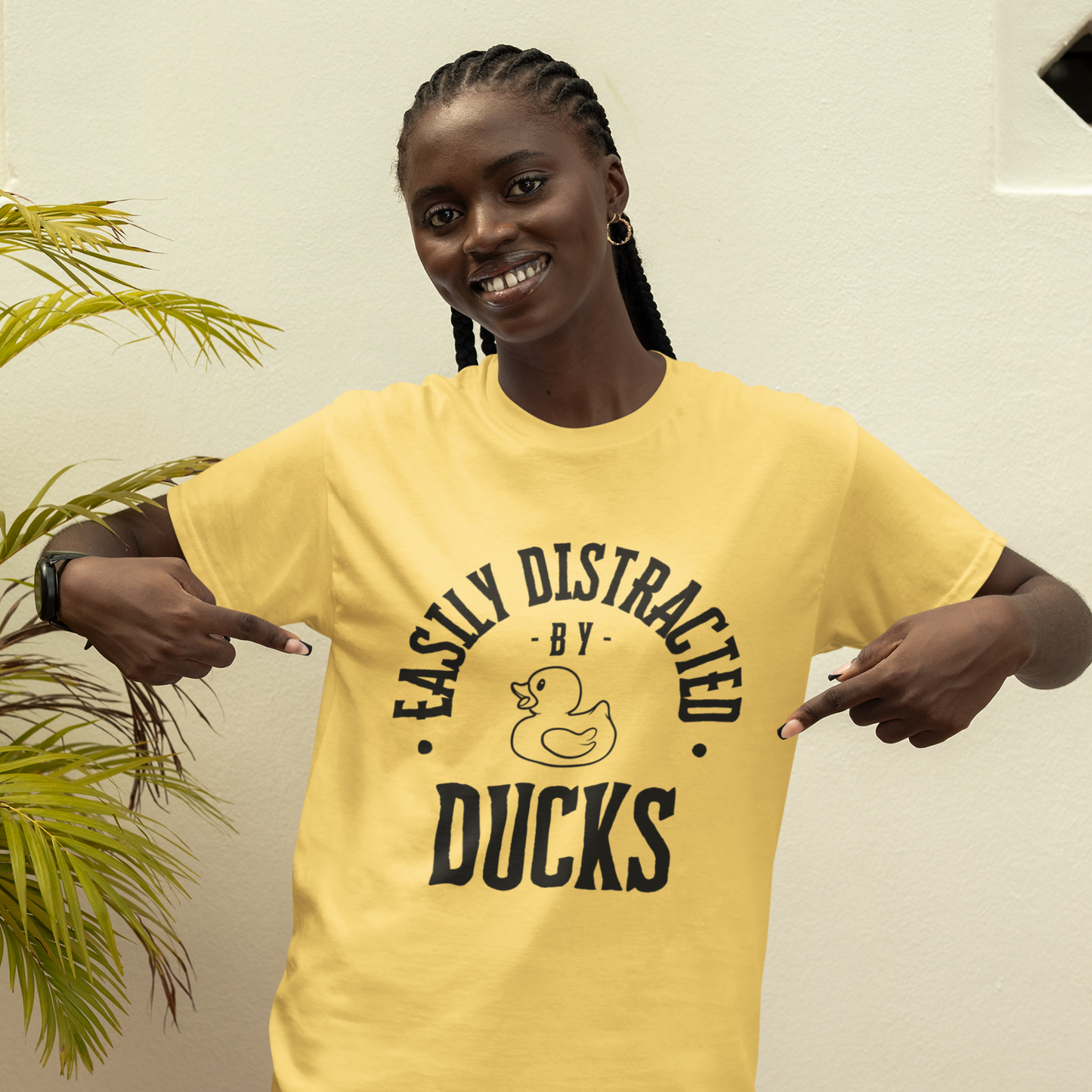 Easily Distracted By Ducks Adult Unisex Tee, Rubber Ducks, Ducking