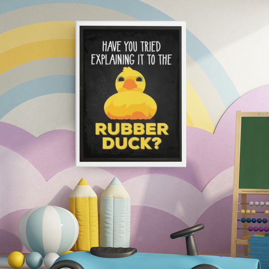 Rubber Duck Canvas Poster, Wall Art Decor Frame NOT included