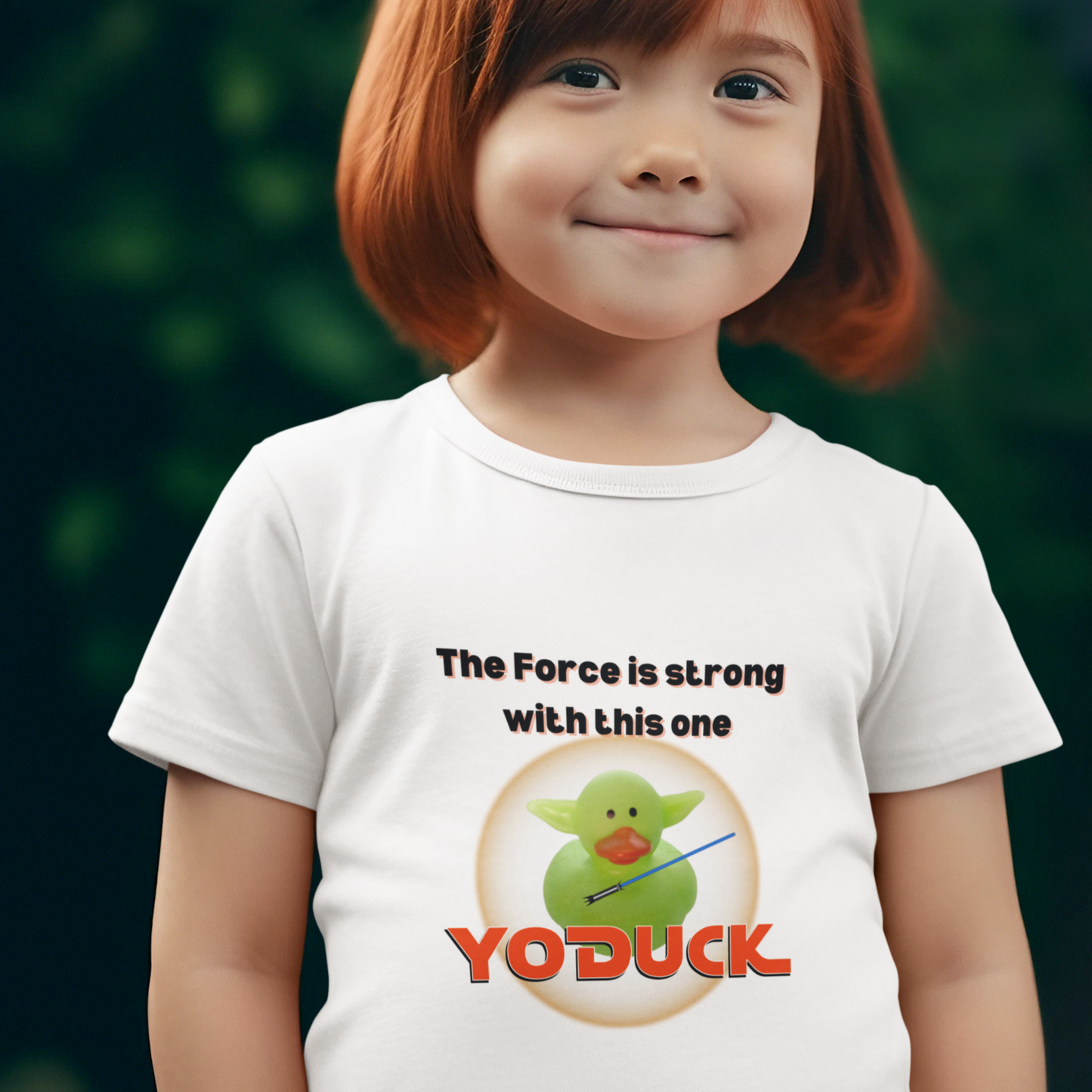 Force is Strong with this one Yoduck Toddler Short Sleeve Tee 2T - 5T