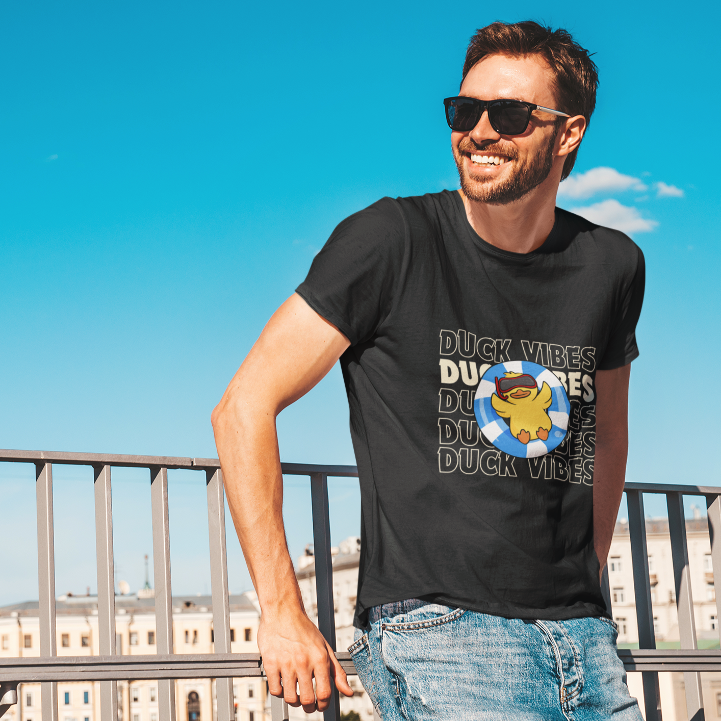 Duck Vibes Tee -Adult  Unisex Rubber Duck t-shirt - Rubber Ducky - Summer Tee