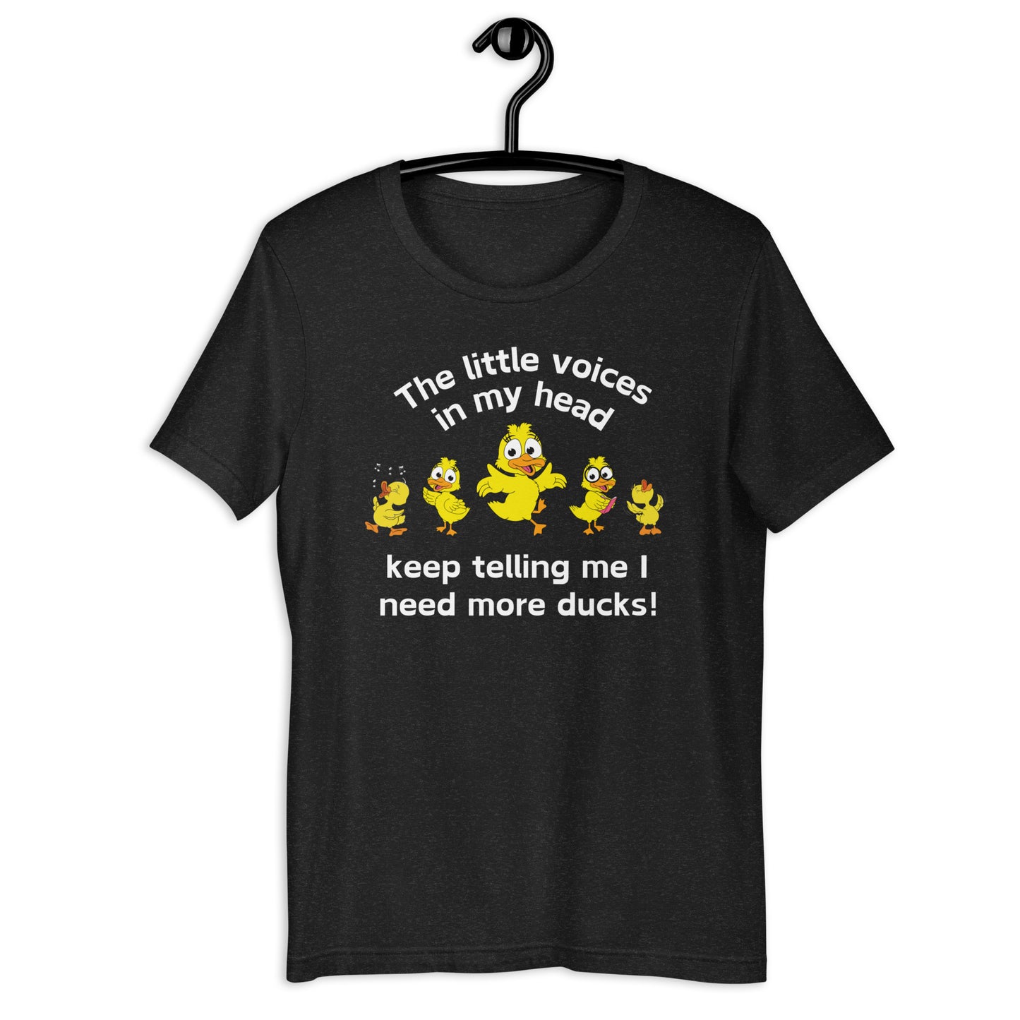 Little Voices in my head - Adult Unisex Rubber Duck Tee - Ducking - Summer Tshirt