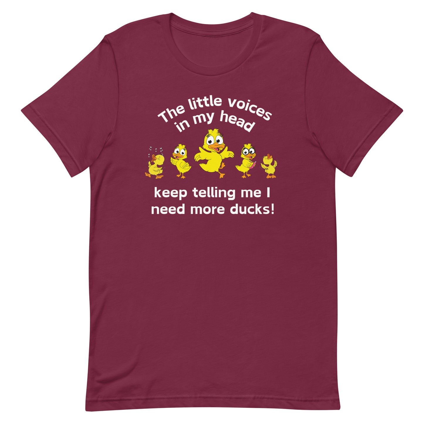 Little Voices in my head - Adult Unisex Rubber Duck Tee - Ducking - Summer Tshirt