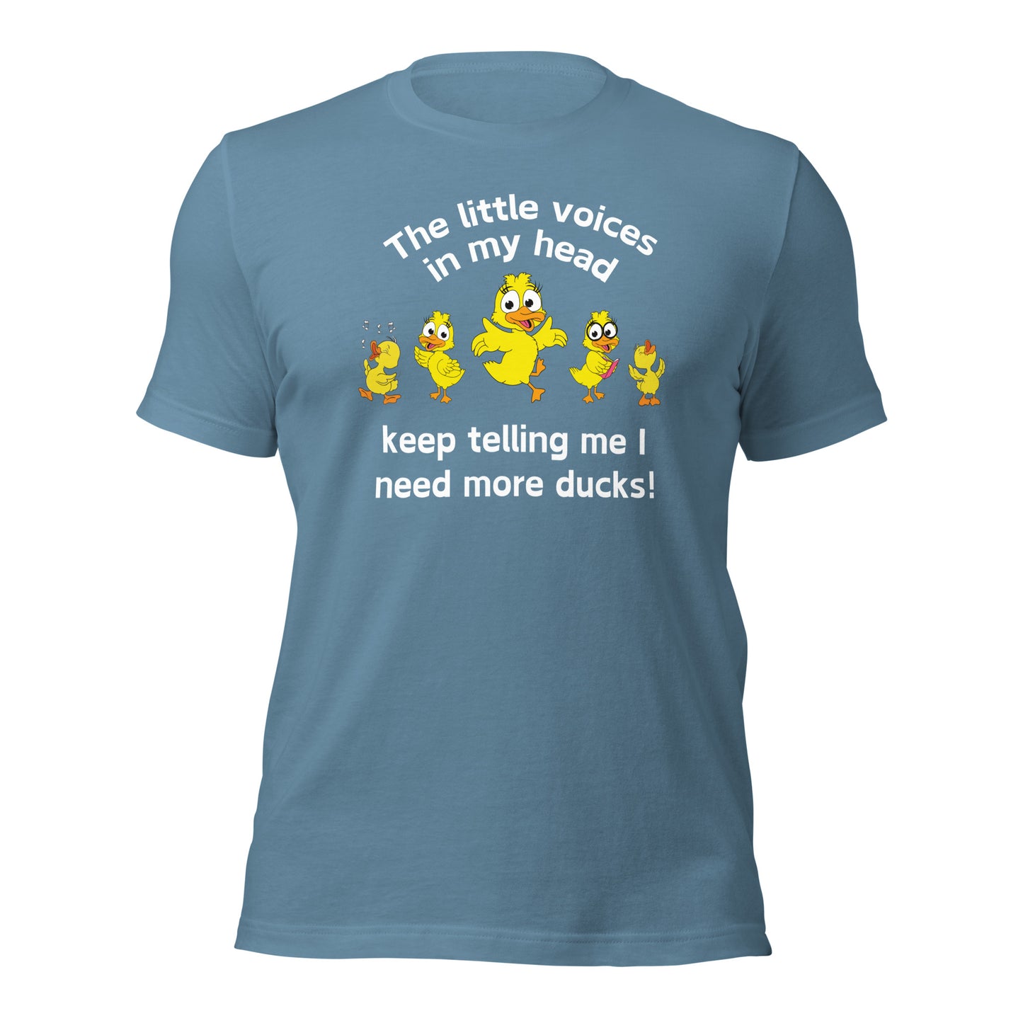 Little Voices in my head - Adult Unisex Rubber Duck Tee - Ducking - Summer Tshirt