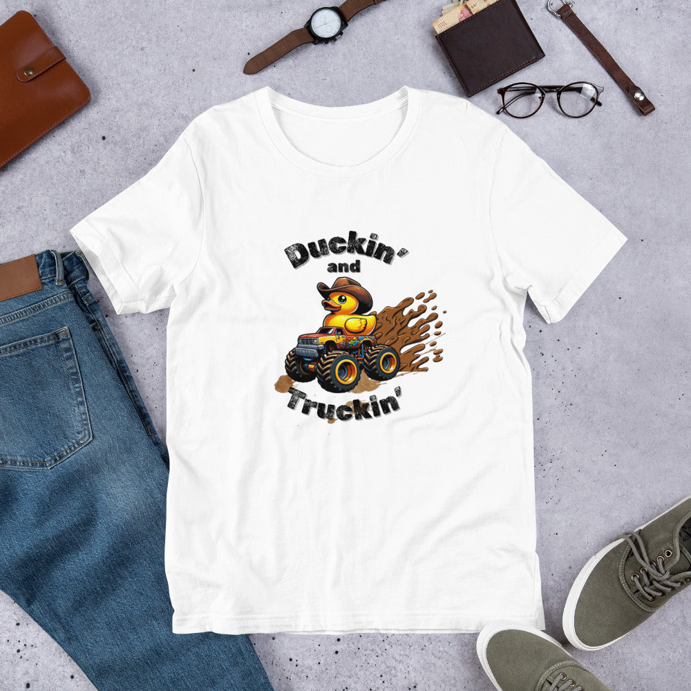 Duckin and Truckin, Adult Unisex Rubber Duck Tee, Ducky Tshirt, Funny Tshirt, Summer Tee